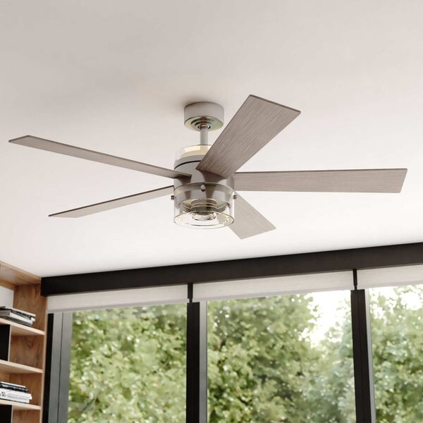 Ashford Brushed Nickel Integrated LED Dual Ceiling Fan with Remote, image 2