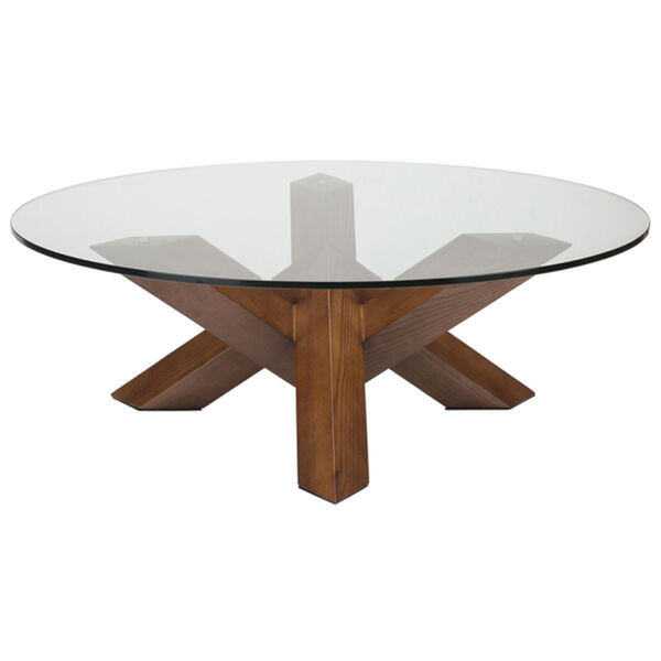 Costa Walnut and Clear Coffee Table, image 3