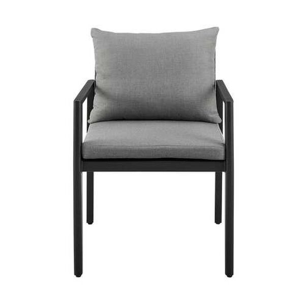 Grand Black Outdoor Dining Arm Chair, image 3