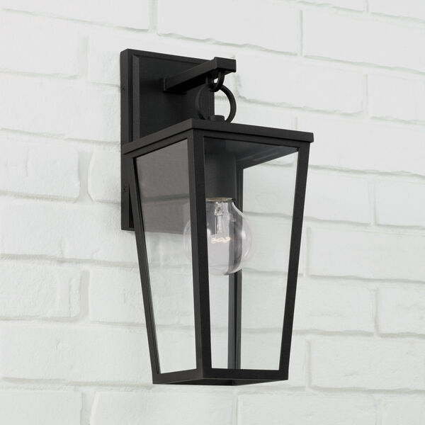 Elliott Black One-Light Outdoor Wall Mounted with Clear Glass, image 3