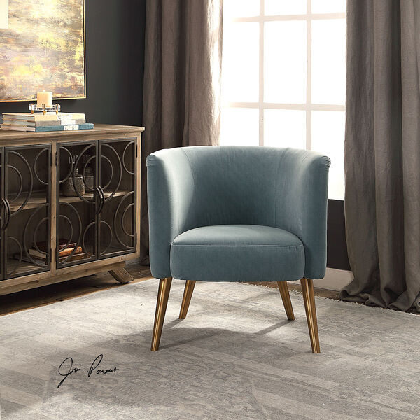 Haider Steel Gray Accent Chair, image 2