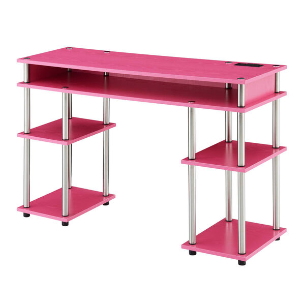 Designs2Go Pink Office Desk, image 3