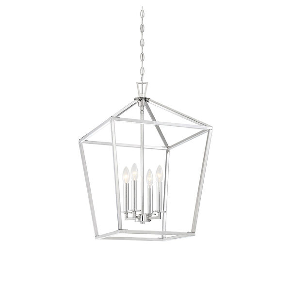Townsend Polished Nickel Four-Light Pendant, image 3