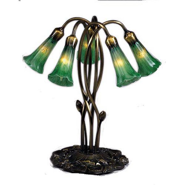 Five-Light Lily Green Accent Lamp, image 1