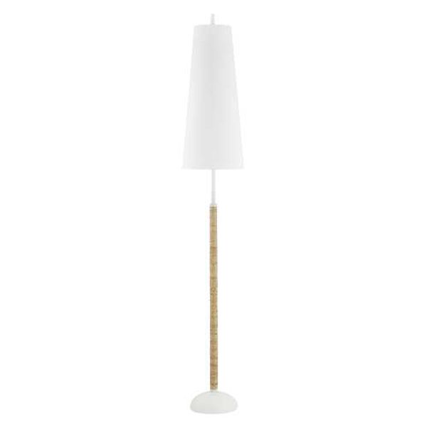 Mariana Textured White Two-Light Floor Lamp, image 1