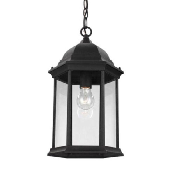 Russell Black 9-Inch One-Light Outdoor Pendant, image 1