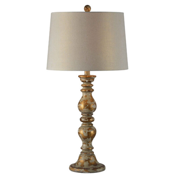 Josie Distressed Gold and Cream One-Light 30-Inch Buffet Lamp Set of Two, image 1