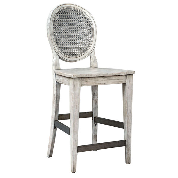 Clarion Aged White Counter Stool, image 1