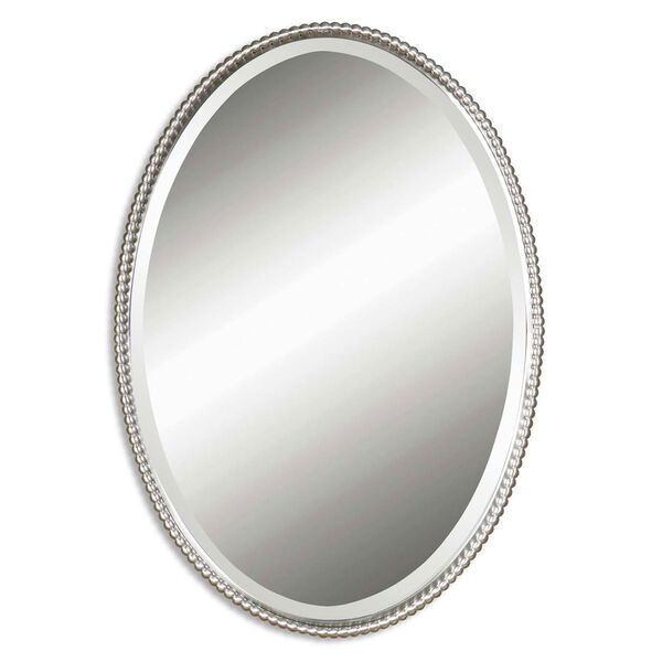 Sherise Brushed Nickel Oval Mirror, image 2