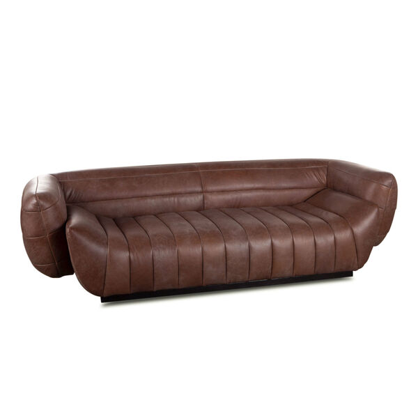 Portlando Brown Leather Sofa, image 2