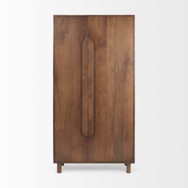 Astrid Brown Solid Wood Armoire, image 2