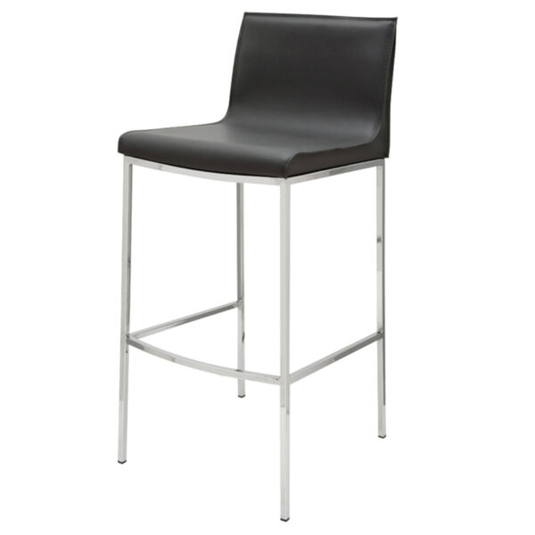 Colter Dark Gray and Silver Counter Stool, image 1