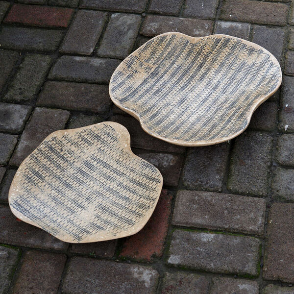 Gypsy Taupe and Natural Terrazzo Trays, Set of 2, image 4