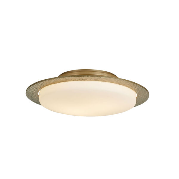 Oceanus Soft Gold Two-Light 17-Inch Semi-Flush with Opal Glass, image 1