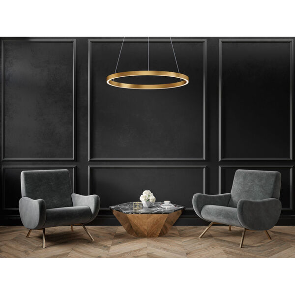Groove Gold 24-Inch LED Pendant, image 5