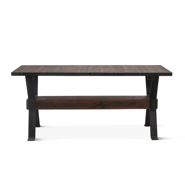Paxton Weathered Walnut and Gray Zinc Console Table, image 1