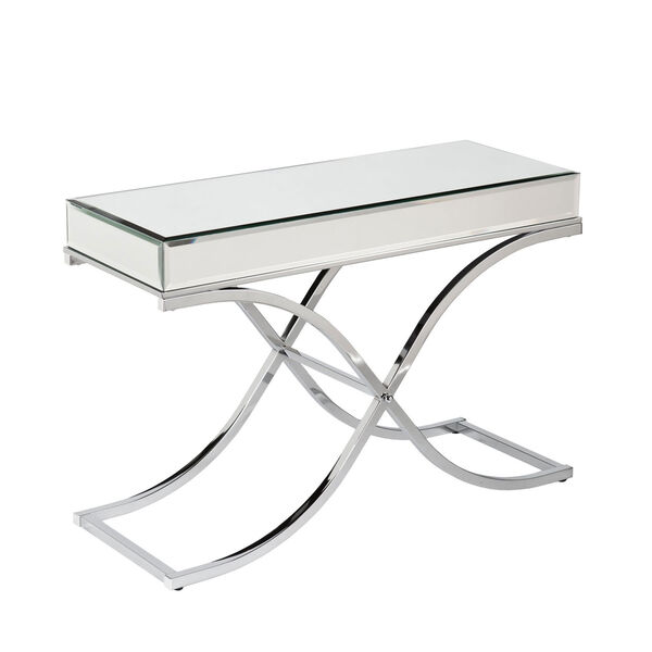 Ava Chrome Mirrored Console Table, image 3