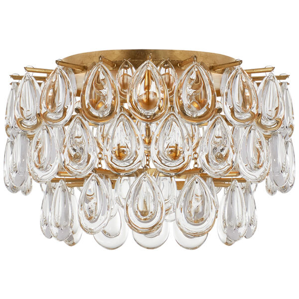Liscia Small Flush Mount in Gild with Crystal by AERIN, image 1