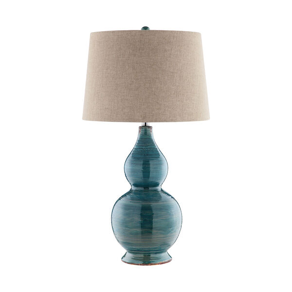 Lara Blue and Golden Brown One-Light Table Lamp, image 1