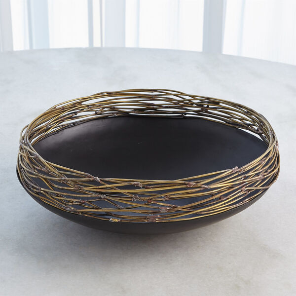 Brass and Black Large Nest Bowl, image 2