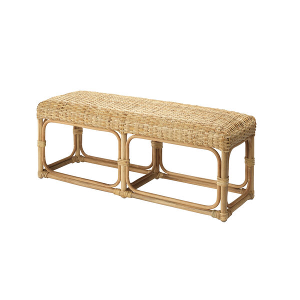 Avery Natural Rattan Bench, image 1
