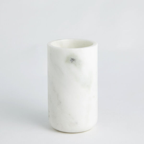 White 5-Inch Marble Vase, image 1