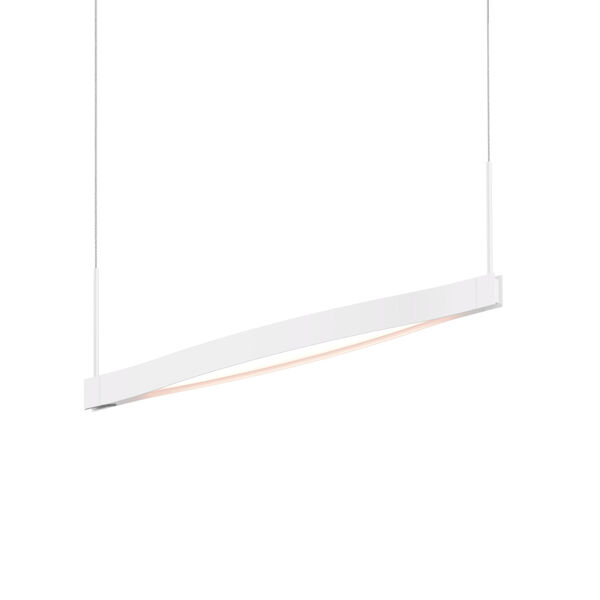 Ola Satin White 28-Inch LED Pendant, image 1
