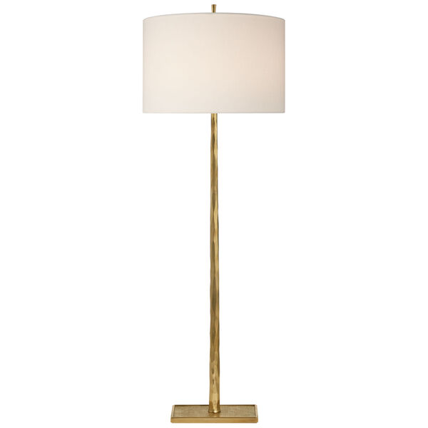 Lyric Branch Floor Lamp in Soft Brass with Linen Shade by Barbara Barry, image 1