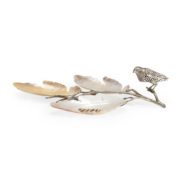 Silver Bird and Shell Tray, image 1