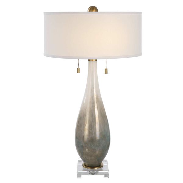 Cardoni Bronze Two-Light Glass Table Lamp, image 1