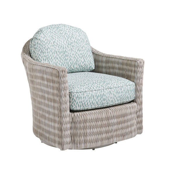 Seabrook Ivory, Taupe, and Gray Swivel Lounge Chair, image 1
