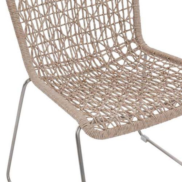 Carmel Natural and Stainless Steel Outdoor Side Chair, image 5
