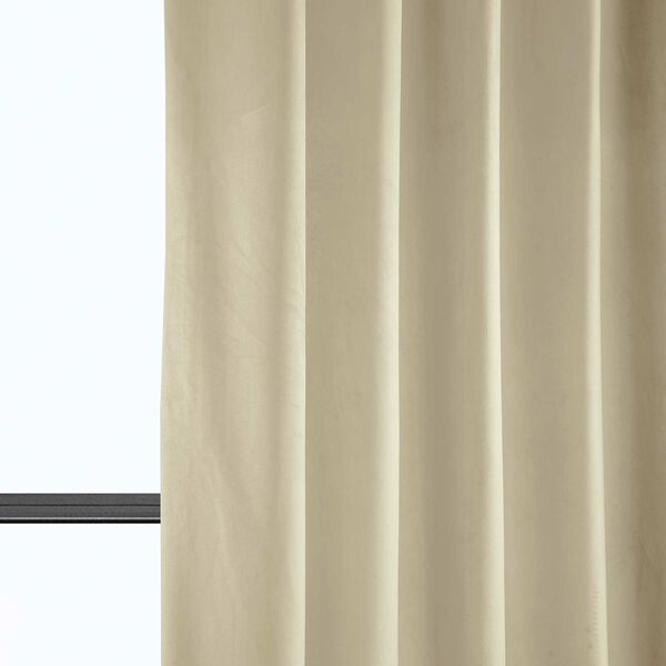 Light Beige Plush Velvet Single Panel Curtain 50 x 96, image 8