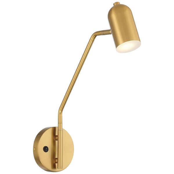 Aalto Antique Brushed Brass LED Reading Light, image 1