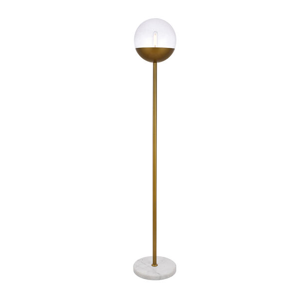 Eclipse Brass 62-Inch One-Light Floor Lamp, image 1