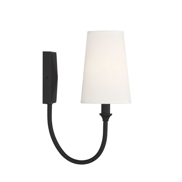 Cameron 
Matte Black One-Light Wall Sconce, image 4