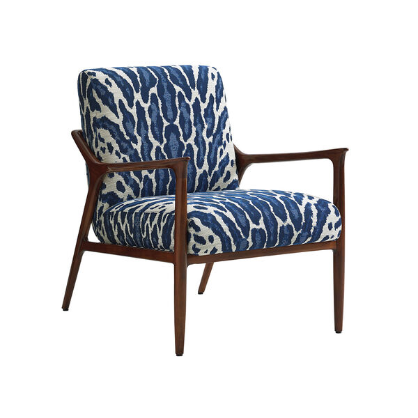 Take Five Blue and White Warren Chair, image 1