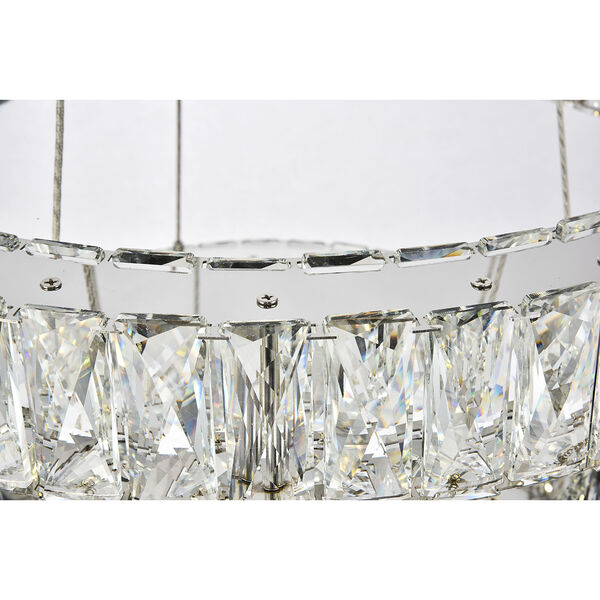 Monroe Chrome 26-Inch Two-Tier LED Chandelier, image 4