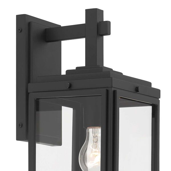 Byron Matte Black One-Light Seven-Inch Outdoor Wall Mount, image 6