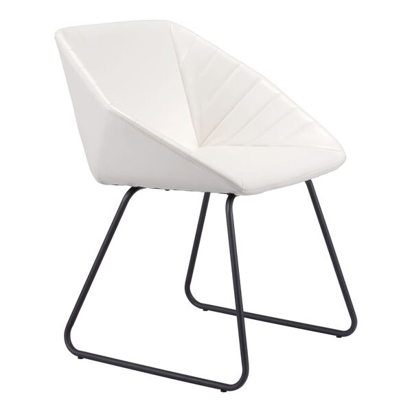 Miguel White and Matte Black Dining Chair, image 6