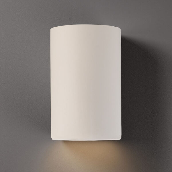 Ambiance Matte White Eight-Inch ADA Closed Top GU24 LED Cylinder Outdoor Wall Sconce, image 2