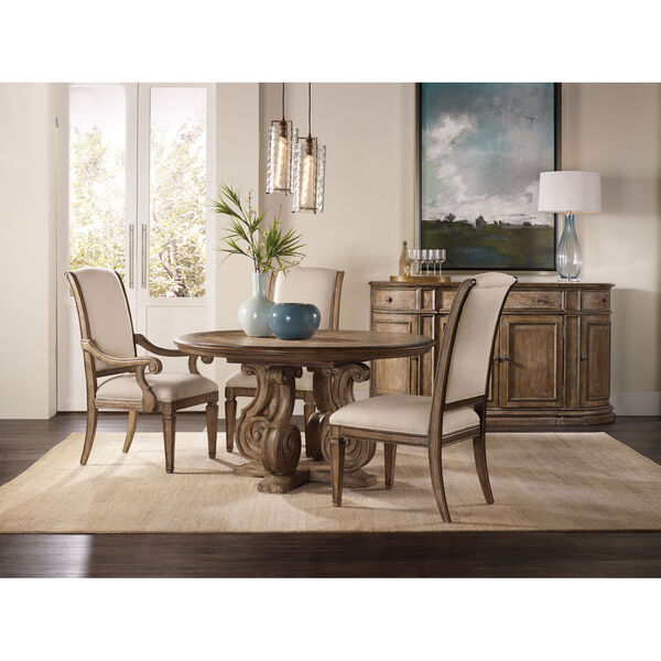 Solana 54in Pedestal Dining Table with One 20-Inch Leaf, image 3