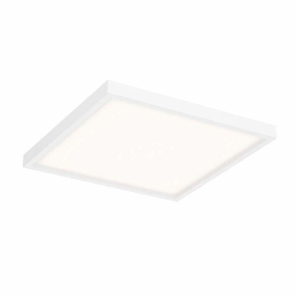 White Slim Square LED Flush Mount, image 1