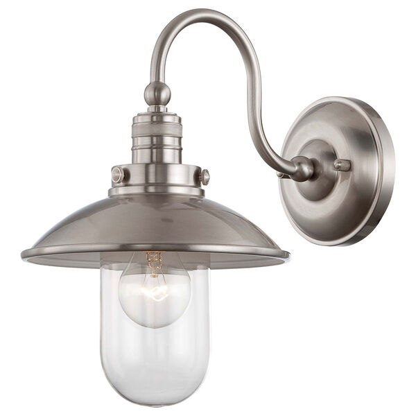 Downtown Edison Brushed Nickel One Light Wall Sconce, image 1