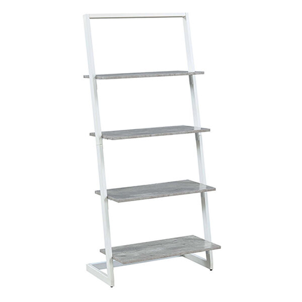 Graystone White Four Tier Ladder Bookshelf, image 3