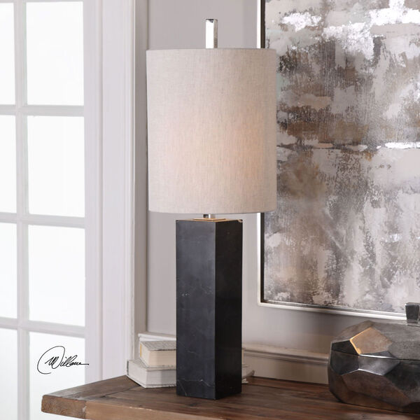 Delaney Marble Column Accent Lamp, image 2