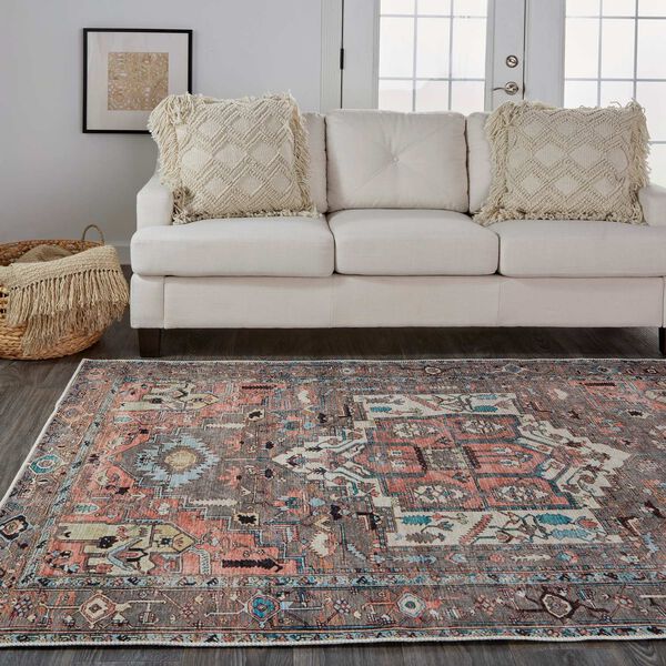 Percy Taupe Red Brown Area Rug, image 4
