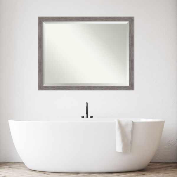 Pinstripe Gray 44W X 34H-Inch Bathroom Vanity Wall Mirror, image 3