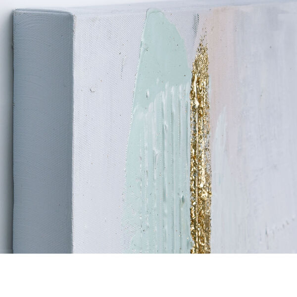 Golden Streaks Textured Unframed Hand Painted Wall Art, image 5