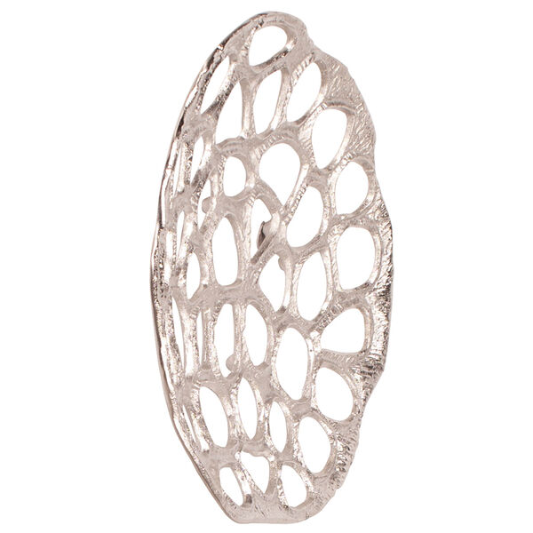 Large Nickel Plated Open Honeycomb Wall Art, image 1